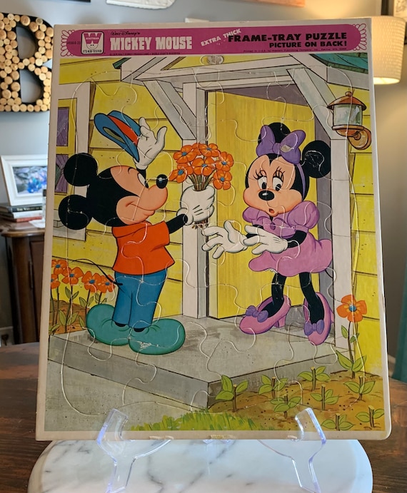Vintage Set of 2 Walt Disney Puzzles - Featuring Mickey