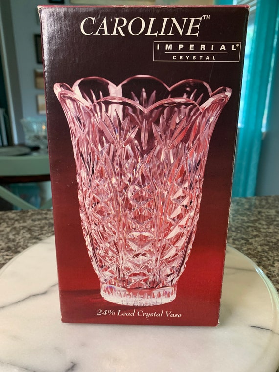 ヴィンテージ インペリアル クリスタル花瓶 | 24% 鉛ガラス