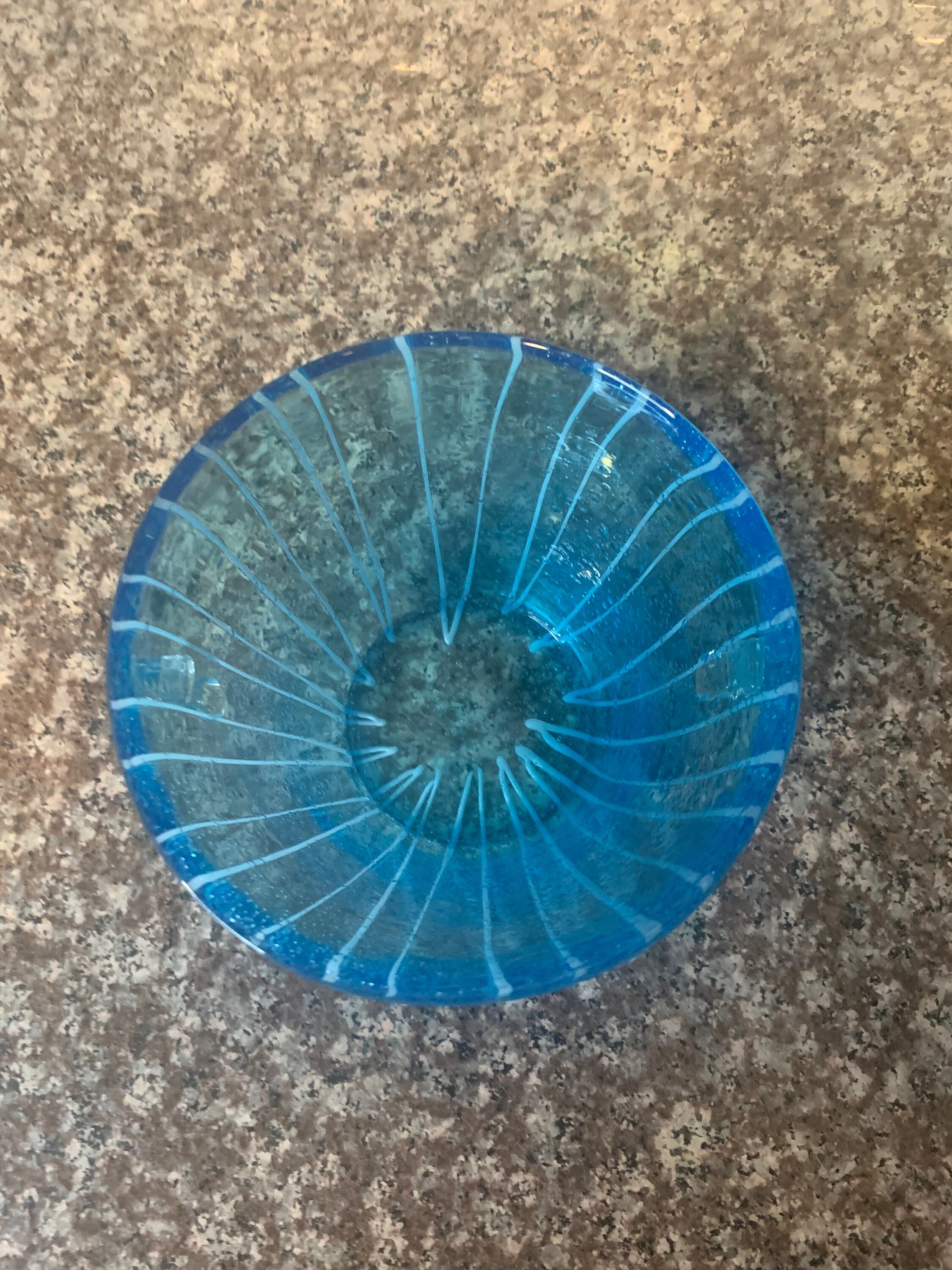 Blue Murano Glass Ice Bucket by Venini for Disaronno of Italy Etsy