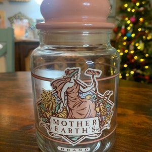 Vintage Mother Earth’s Brand Glass Jar with Lid | Great Condition