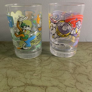 Vintage Set of 2 Disney Glasses 100 Years of Magic Mcdonalds Glasses Share  A Dream Come True - Buzz Lightyear and Goofy - Etsy