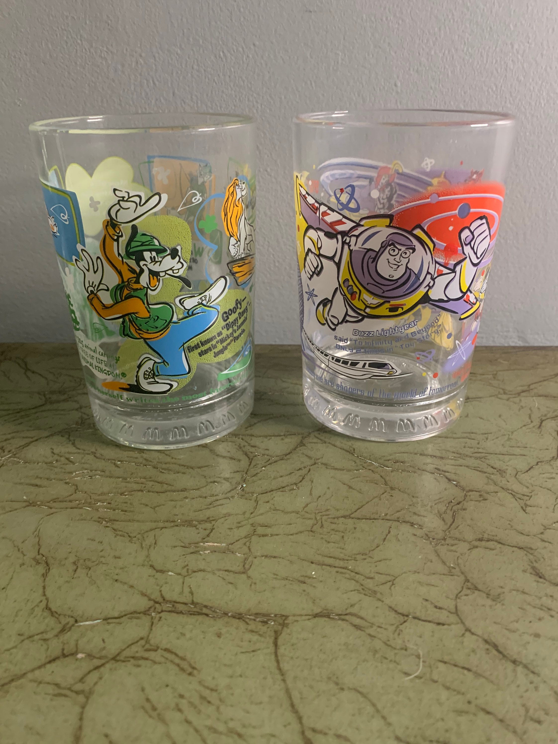 Vintage Set of 2 Disney Glasses 100 Years of Magic Mcdonalds