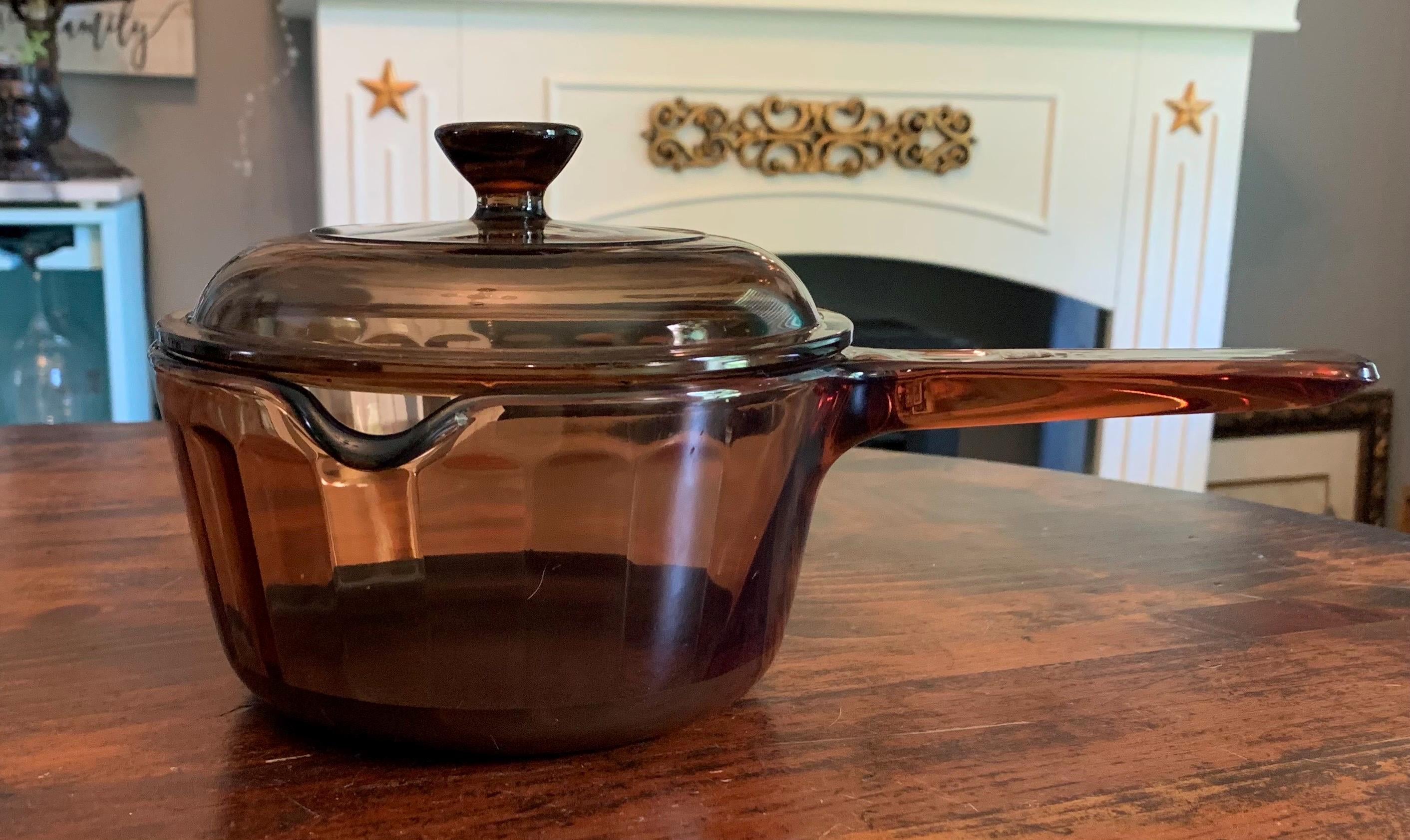 Acheter Cocotte en verre avec couvercle ambré 1,25L 1 unité Visions