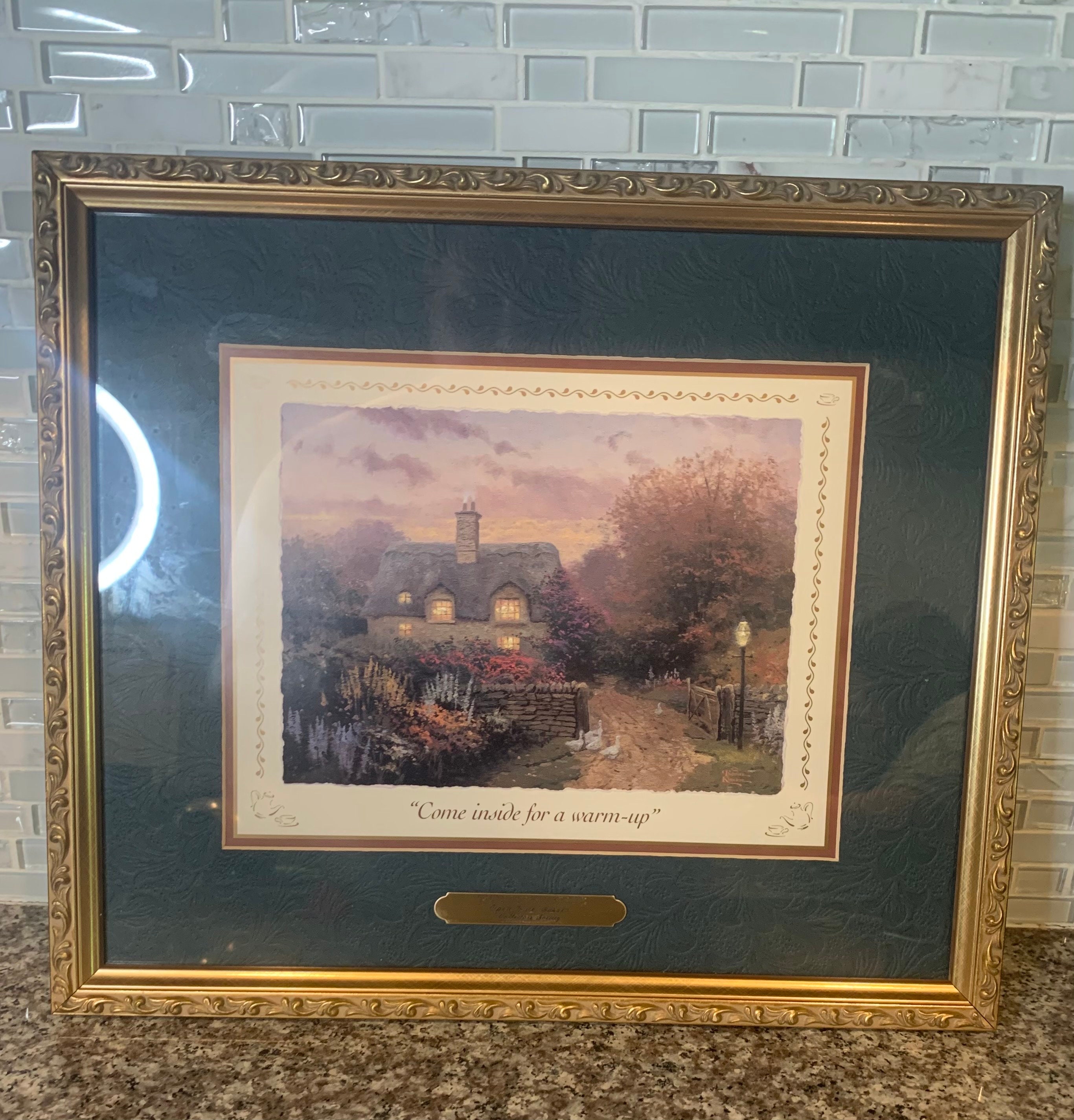 Thomas Kinkade Framed Print Open Gate Sussex, 1998