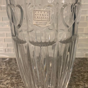 Fifth Avenue DePlomb 24% Lead Crystal Hand-Crafted Vase | Cherish Heart Design |