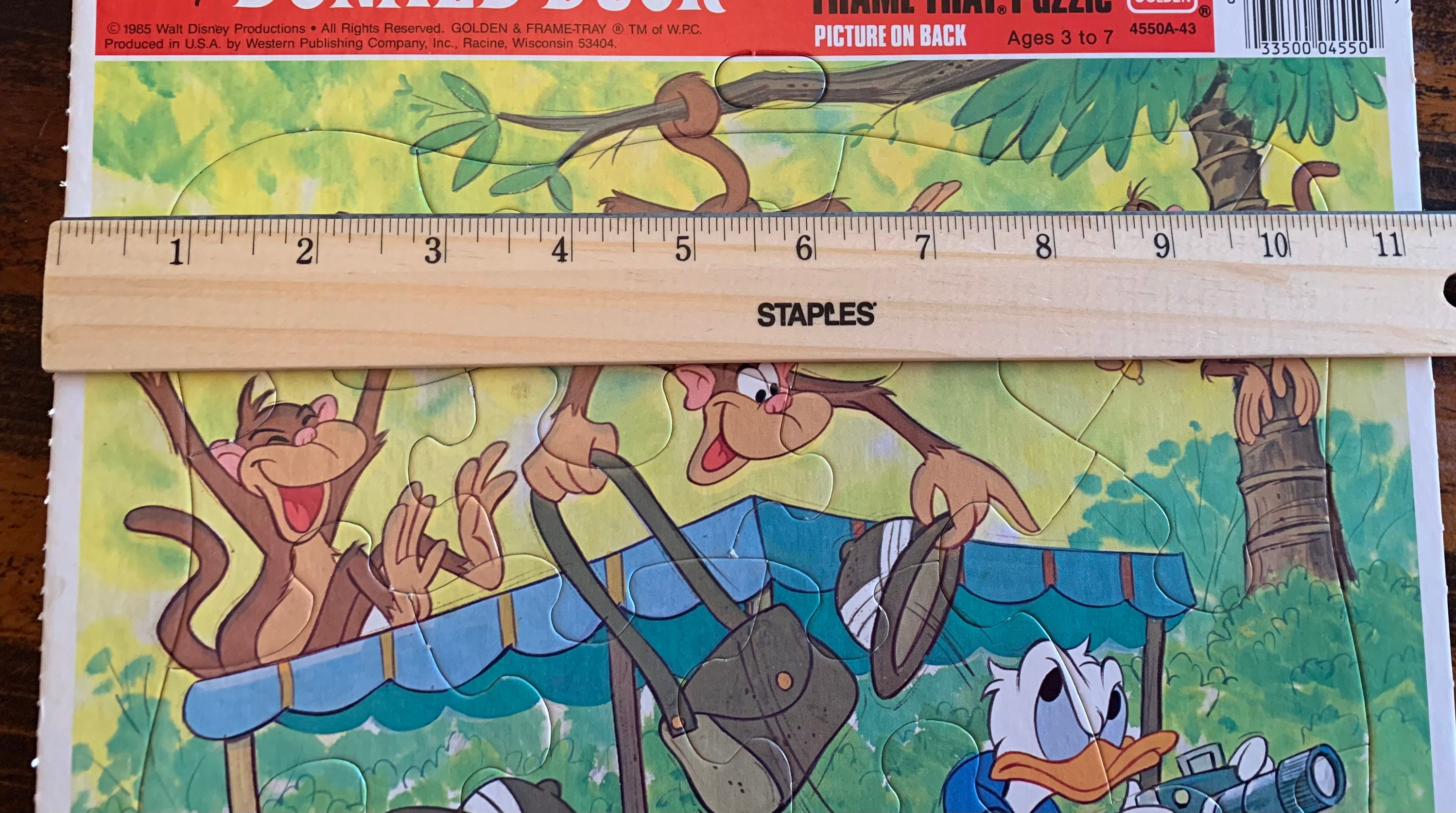 DONALD DUCK ★ ヴィンテージ　パズル　ウォルトディズニー Vintage Donald Duck 100 Large Piece Jigsaw Puzzle Surfing