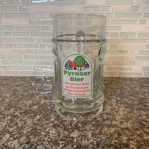 Vintage glazen pyraser bierpul van 0,5 liter | Duitsland | Zeldzaam |