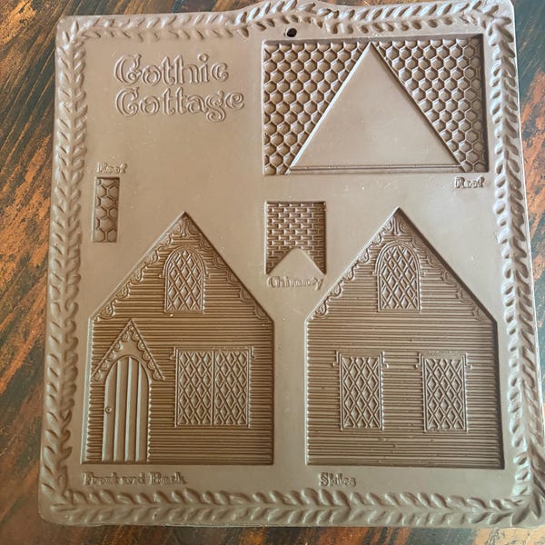 Gothic Cottage Cookie Mold by Hartstone | Original Box | Original Directions | Halloween |