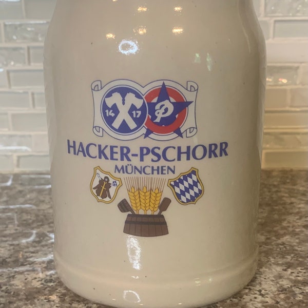 Vintage Hacker-Pschorr Brau Munchen Stoneware Stein, Munich German Beer | 0.5L Germany |Mug