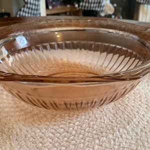 Anchor Hocking Mayfair Open Rose Pink Depression Glass Vegetable Bowl | Depresssion | Pink |