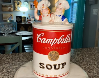 Vintage 1998 Collectible Campbell’s Soup Cookie Jar | Excellent Condition!