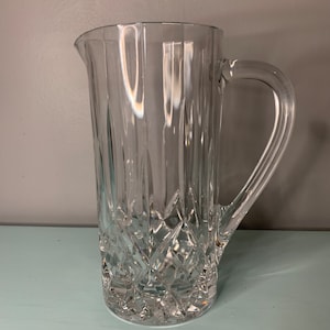 Stunning 48 Oz. Crystal Pitcher | “Opera” Pattern (Retired) by Royal Crystal Rock | Great Vintage Condition!
