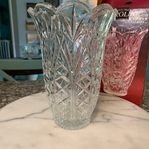 Imperial Crystal “Caroline” 7 Inch Vase | 24% Lead Crystal | With Original Box Dated 1998 | Like New Condition!