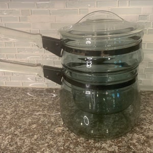 Rare Vintage Pyrex Flameware 1.5 Quart Double Boiler – 6283