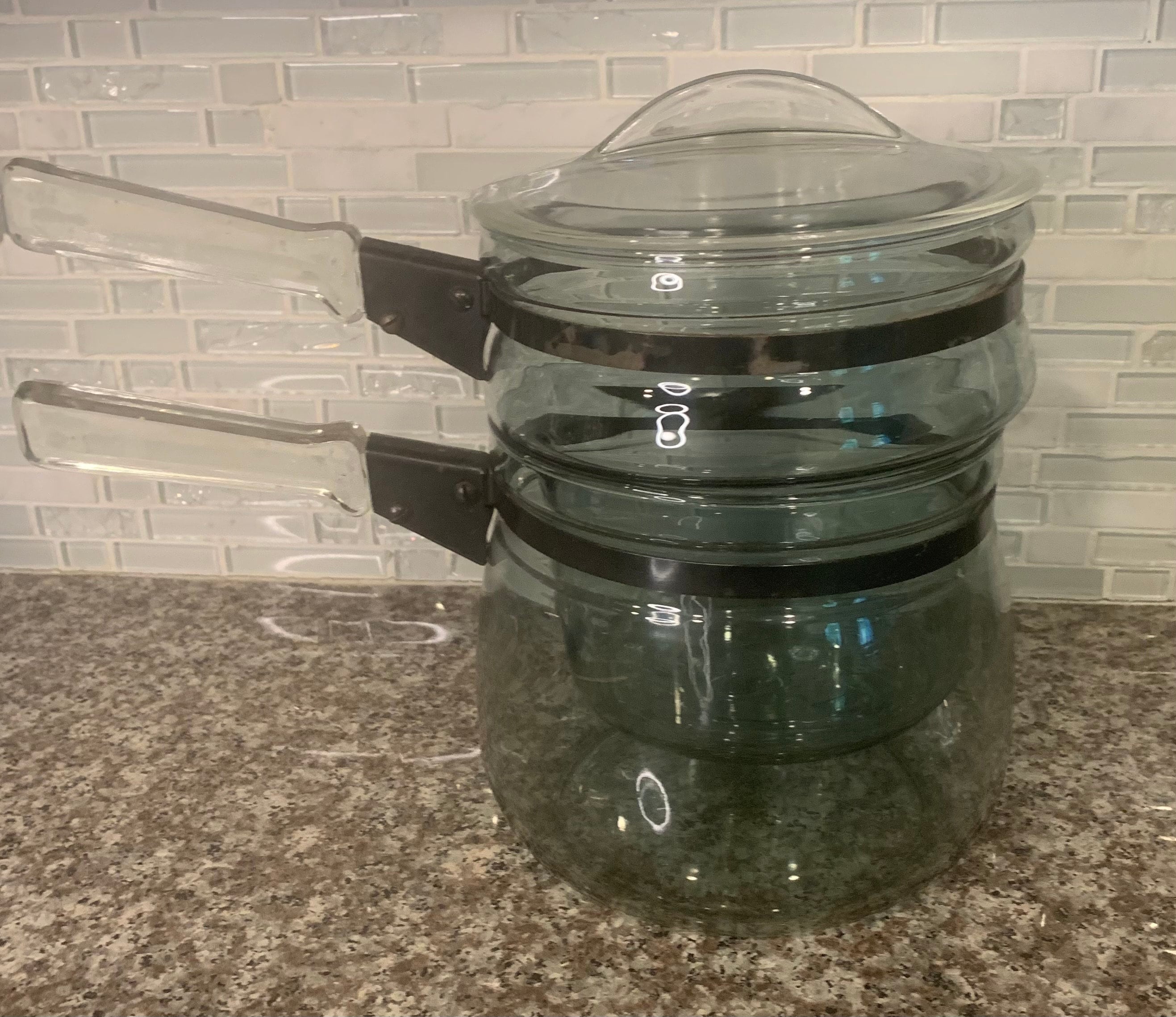 Rare Vintage Pyrex Flameware Quart Double Boiler – 6283