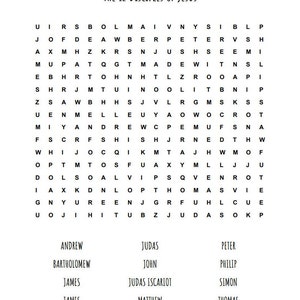 The 12 Disciples Word Search