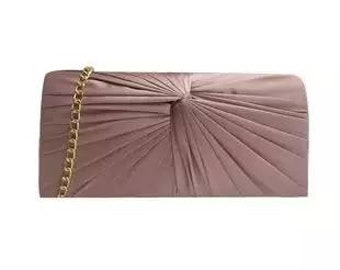 Satin evening clutch bag.