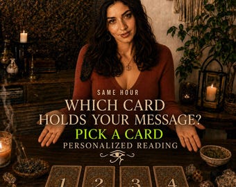 Same Hour Pick a Card Psychic Reading, Personalized Tarot Message and Guidance