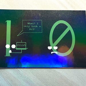 Een beetje computerwetenschap-grapsticker - 3 inch holografische regenboog vinylsticker