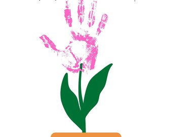 Mother's Day Flower Handprint Activity