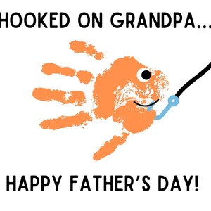 Father’s Day “Hooked on Grandpa” Handprint Gift