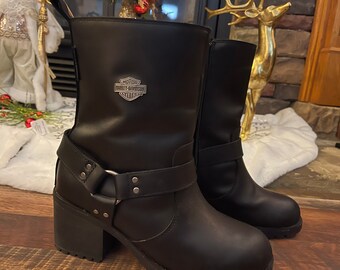 Vintage Harley Davidson Women's Boots Size 5 US Nice Shape - Etsy