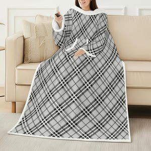 Casteria Customs – Manta acogedora y cómoda con estampado integral y mangas imagen 1