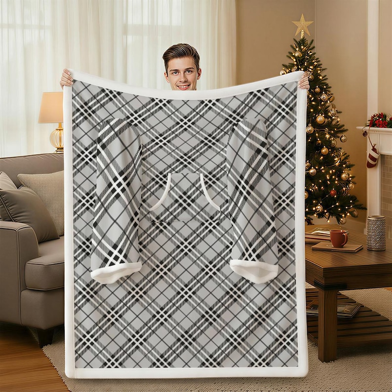 Casteria Customs – Manta acogedora y cómoda con estampado integral y mangas imagen 2