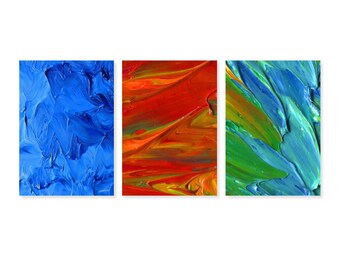 Impresiones murales enmarcadas de tres piezas / Conjunto PaintStroke