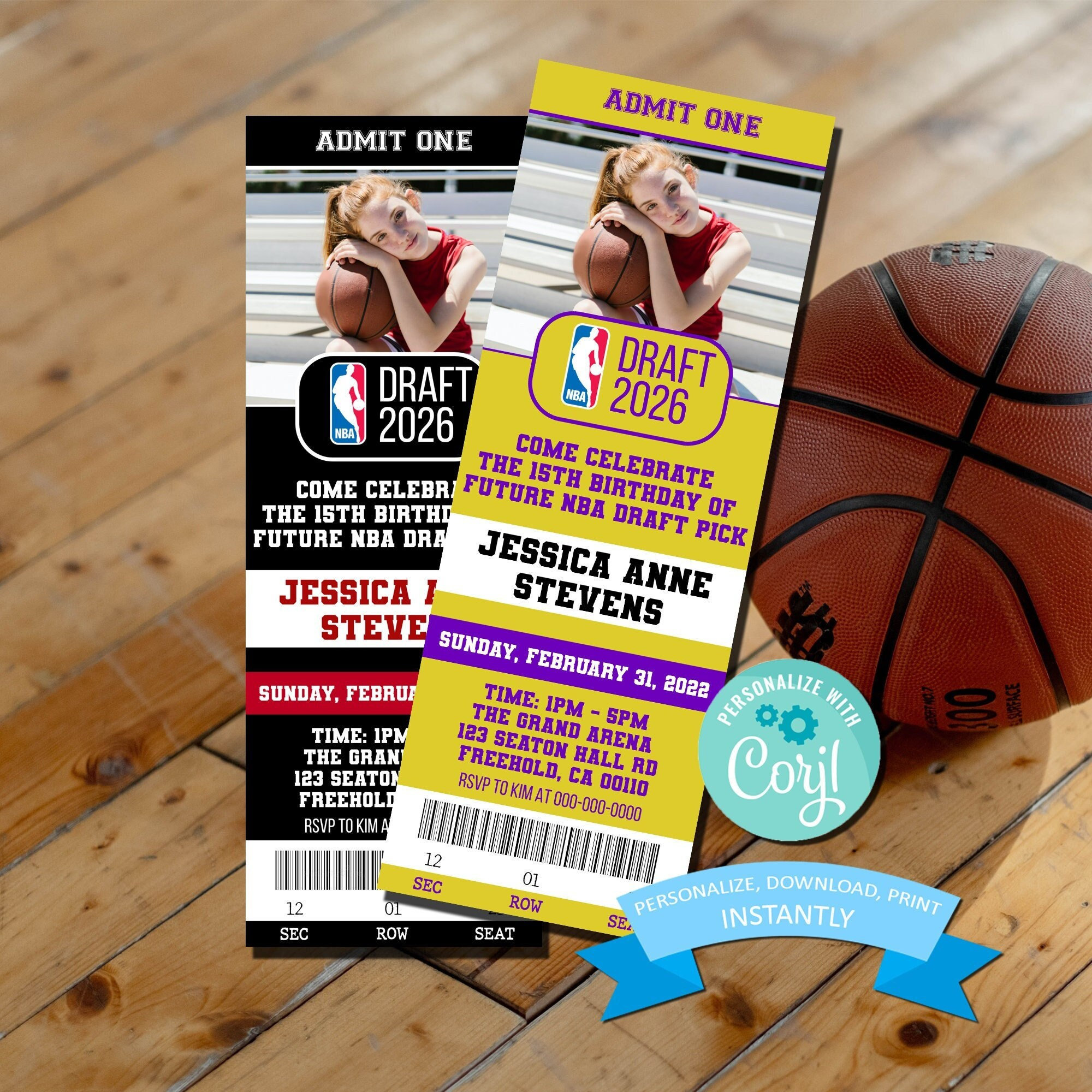 Fete D Anniversaire Nba Etsy France