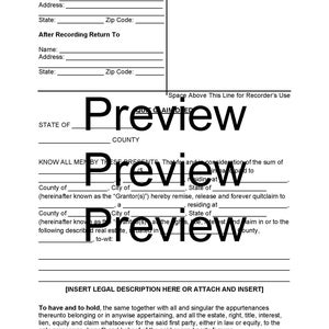 DIY Quit Claim Deed