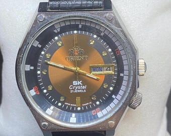 Vintage ORIENT SK Crystal 21 Jewels Automatic Day/date Watch - Etsy