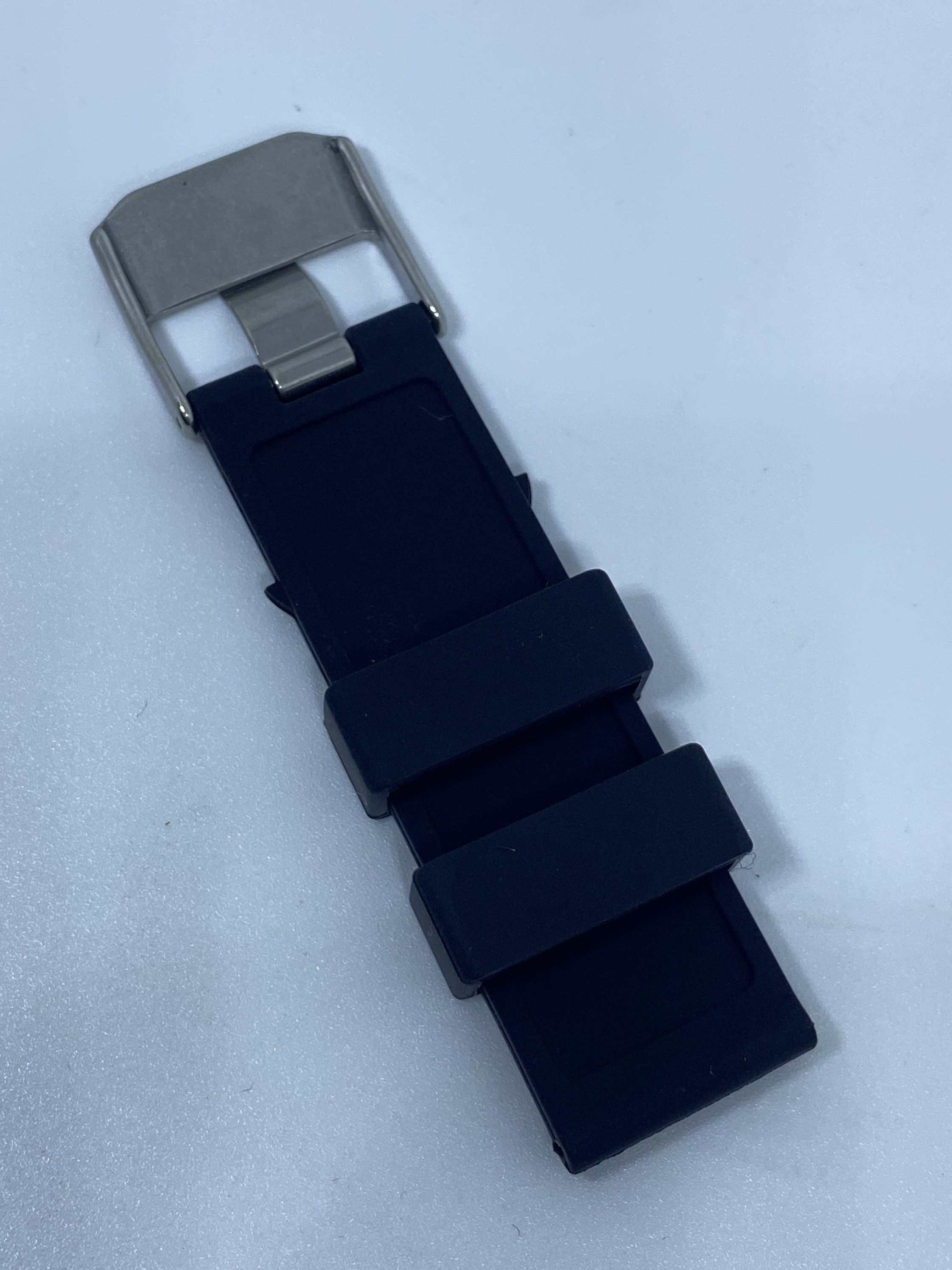 Cinturino Due Pezzi 23mm Cinturino Orologio In Gomma 23mm Per Luminox EVO 3050/3950 - Nero, Con Fibbia Acciaio Cinturino Sector - Foto 2