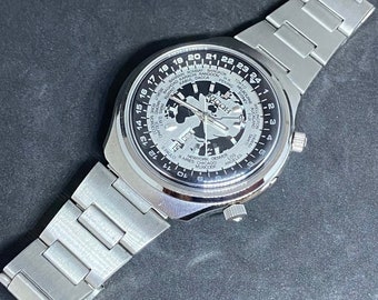 Vintage Ricoh World Time Automatic 21 Jewels Japan Men's Watch