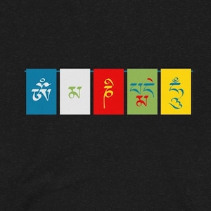 Buddhist Mantra T shirt, Om Mane Padme Hum , Nepal T shirt ,Indian T shirt , Tibetan T shirt