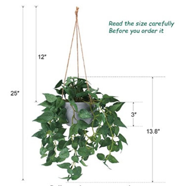 Fake Hanging Plants Etsy