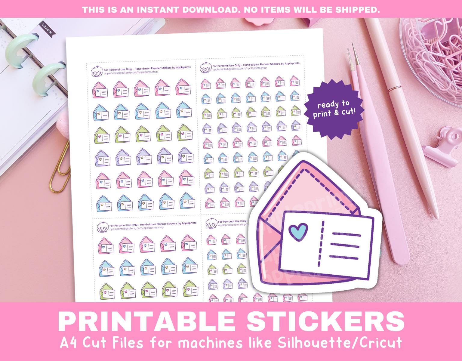 Send Out Sticker Postcard Stickers | Send Mail and Letter Writing Planner Stickers ...