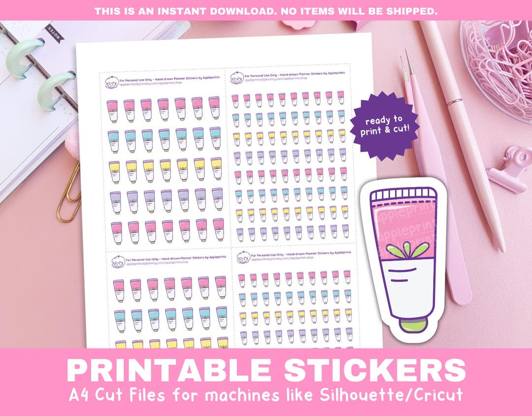SPF Skincare Icon Stickers | Sunscreen and Sun Care Routine Planner ...