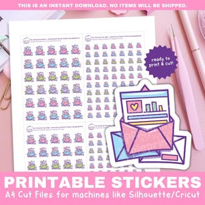 Zahlen Sie Rechnungen Symbol Aufkleber | Buch Sticker | Druckbare funktionale Aufkleber für Cricut & Silhouette Print und Cut