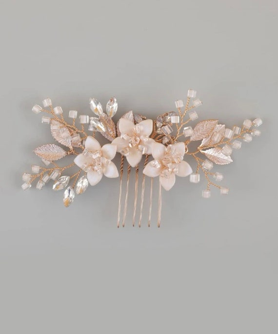Rose Gold Bridal Hair Accessories Wedding Hair Accessories Rose