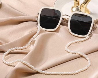 Lunettes de soleil pour femmes, lunettes de soleil avec chaîne, lunettes de soleil tendance, lunettes de soleil pour femmes