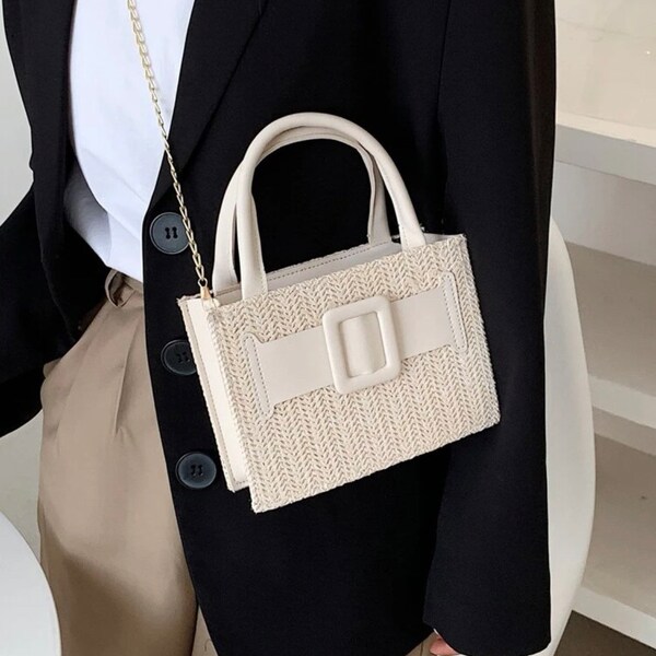 Straw Crossbody Bag Etsy UK