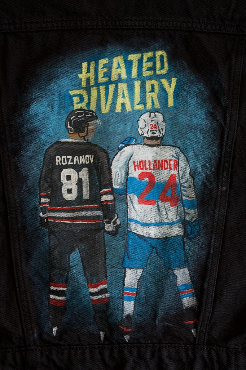 Heated Rivalry Painted Denim Jacket - Etsy