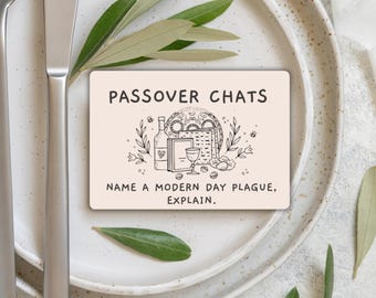 23 Printable Passover Conversation Starters – Seder Table Topics, Icebreaker Game, Talking Points for Jewish Dinners & Gatherings.