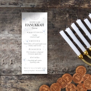 Szablon menu Chanuka. Szablon menu Chanuka. do wydrukowania Chanuka do pobrania. Szablon Chanuka do wydrukowania. Kolacja Chanuka DIY.