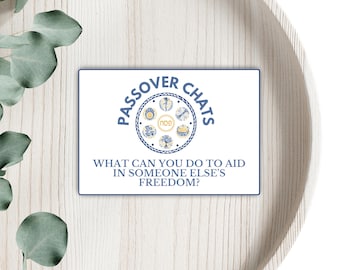 23 Printable Passover Conversation Starters – Seder Table Topics, Icebreaker Game, Talking Points for Jewish Dinners & Gatherings.