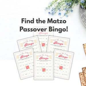 Passover Afikomen Bingo Game – Fun + Unique Seder Activity! Last-Minute Printable Pesach Game for Families,Kids & Guests, elevate your seder