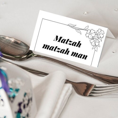 8 Funny Printable Passover Place Cards, Elevated Passover Seder, Fun ...