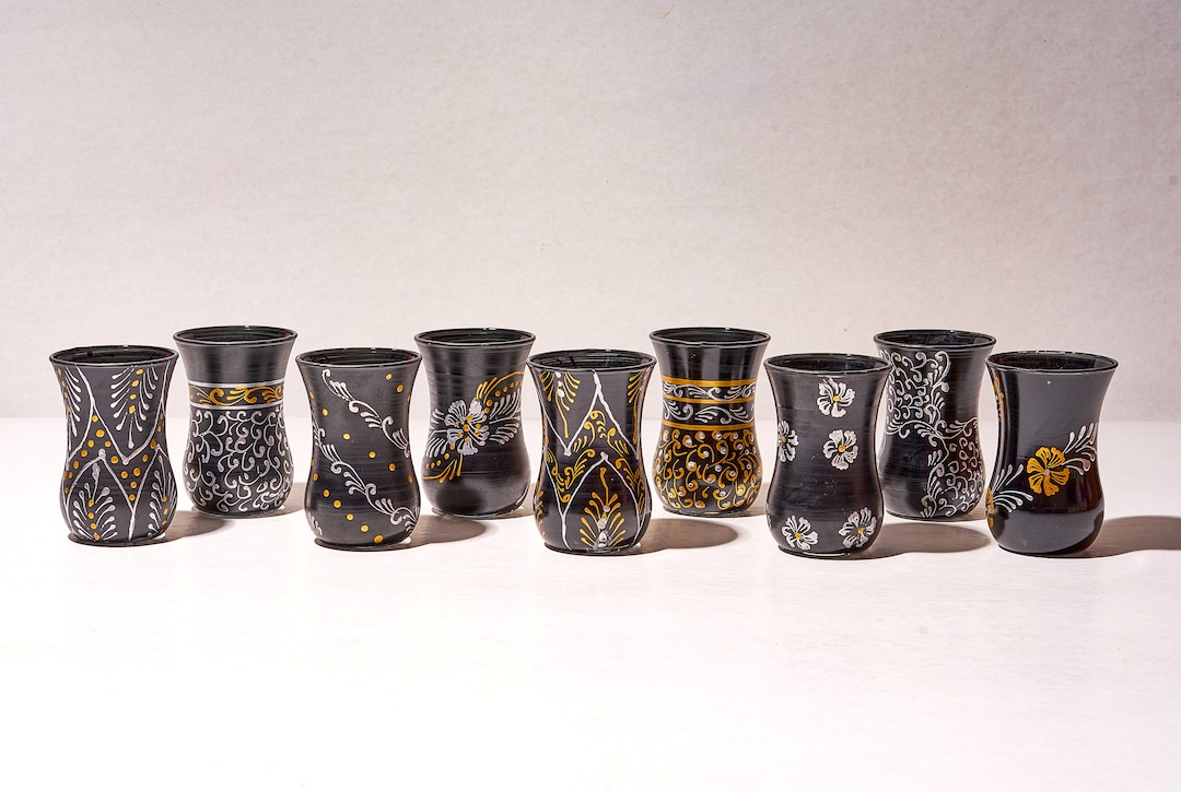 Egyptian Tea Porcelain Cups Set Moroccan Tea Glasses Set Persian Tea