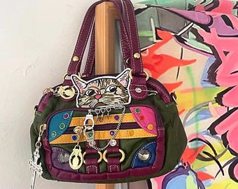 Y2k Cute Pu Handbag,Shoulderbag For Spice Girls,Unique Chain Totebag,Niche Design Software Packages,